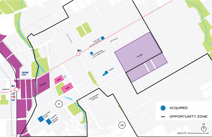 map of San Jose and Opportunity Zones