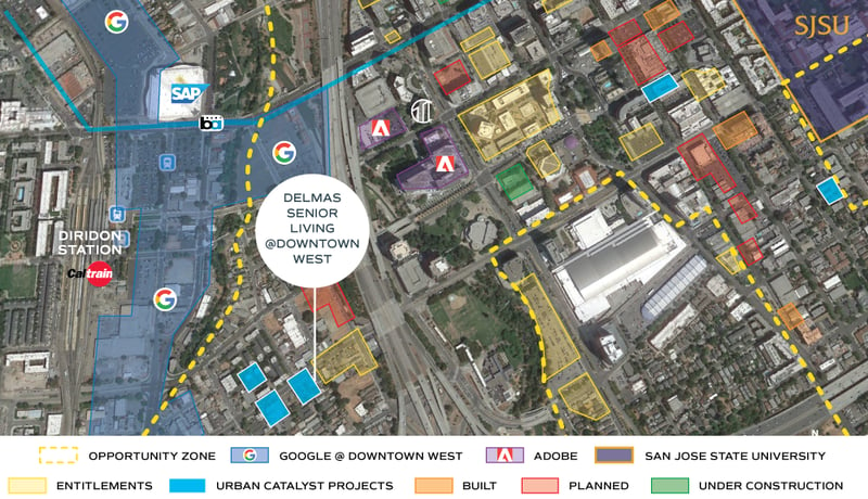 map of snior living construction project