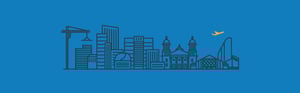 line drawing of cityscape