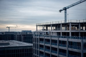 Modern Midrise Construction at Dawn