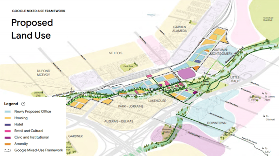 map of proposed land use in San Jose